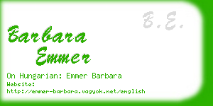 barbara emmer business card
